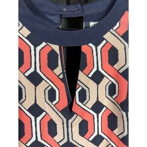 Trina Turk Dress 4 Navy and Coral